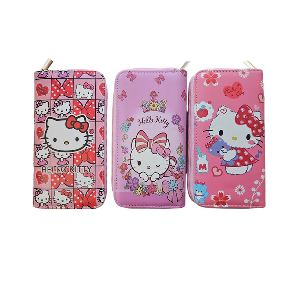 Hello Kitty Handbags - Hello Kitty Bundle of 3 Wallets, Pink, Red, White Colors, Size 7.5" X 4"